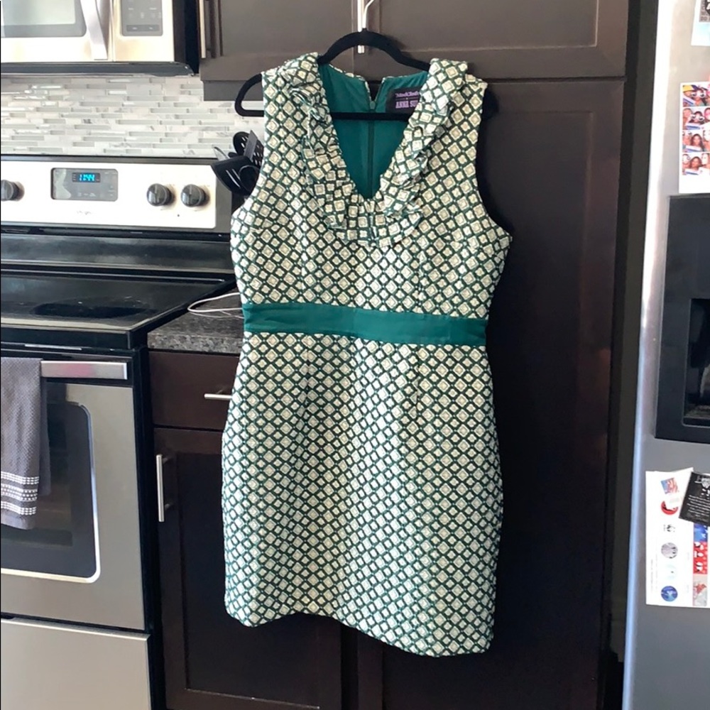 ModCloth x Anna Sui green and quilted dress sz 14